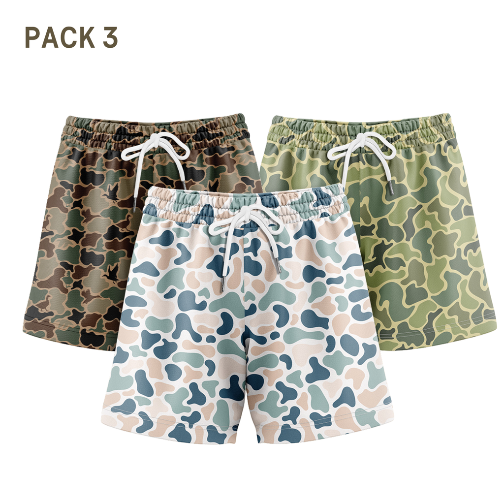 Men’s Camo Athletic Shorts – Duck Hunting Style