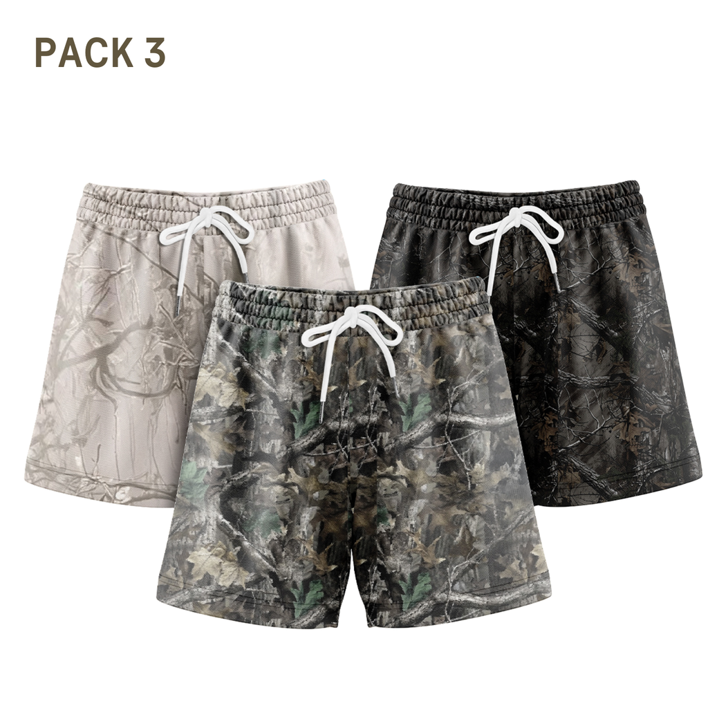 Men’s Duck Camo Sport Shorts – Breathable Mesh