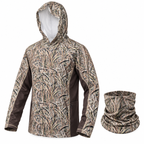 Men’s Lightweight Camo Hunting Hoodie & Matching Face Scarf