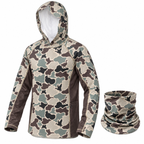 Men’s Lightweight Camo Hunting Hoodie & Matching Face Scarf