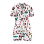 Dr Pepper Satin Pajama Set for Women