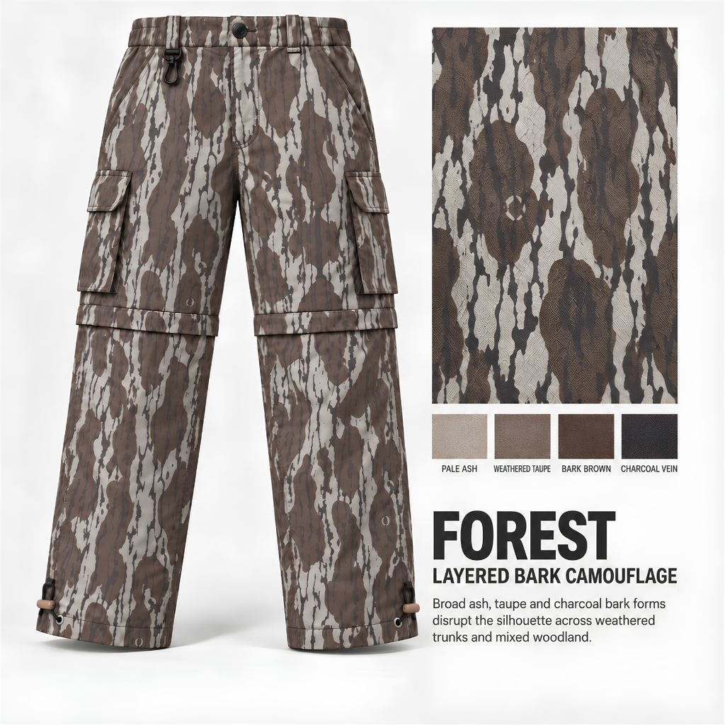 Men’s Convertible Camo Ripstop Cargo Pants – Lightweight Zip-Off Pants to Shorts for Hunting, Hiking & Fishing | Feritto