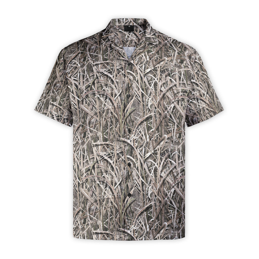 Men’s Camo Hawaiian Shirt – Soft, Breathable & Quick-Dry | Duck Hunting, Casual Wear & Gift for Him