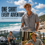 Men’s Camo Hawaiian Shirt – Soft, Breathable & Quick-Dry