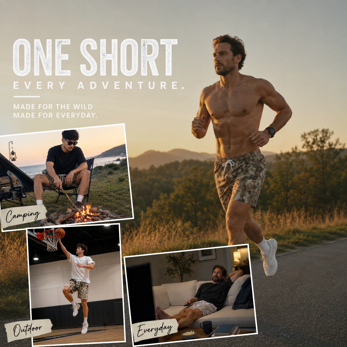 Men’s Camouflage Mesh Sports Shorts | Quick-Dry Gym, Running & Basketball | Gift for Him