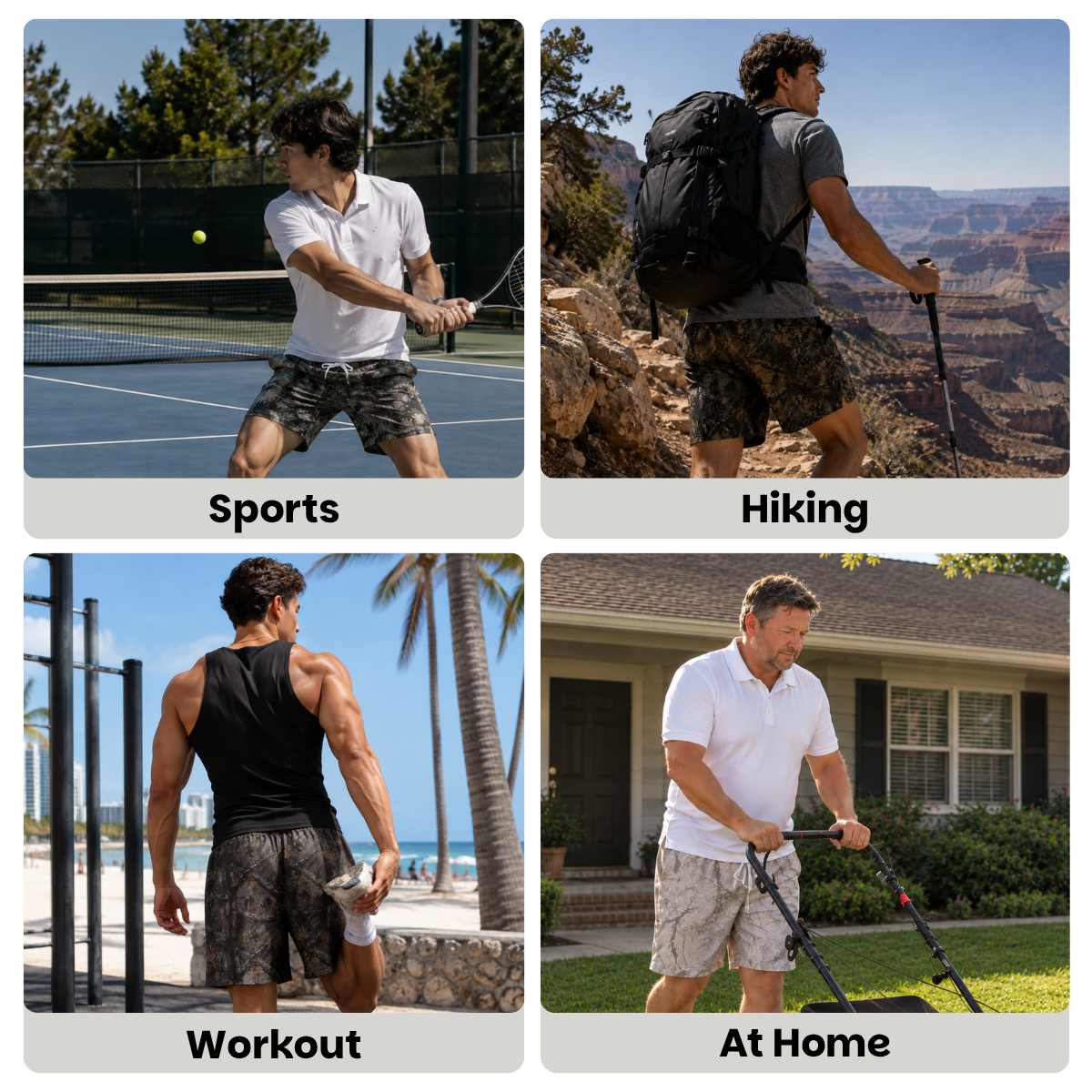 Men’s Camouflage Mesh Sports Shorts – Soft, Breathable & Quick-Dry | Gift For Him
