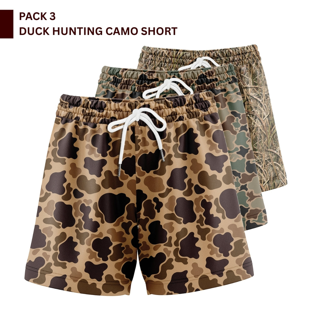 Men’s Duck Hunting Camo Mesh Sports Shorts | Gift for Him