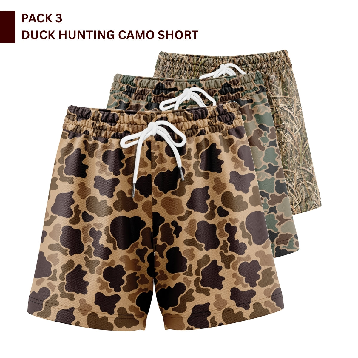 Men’s Duck Hunting Camo Mesh Sports Shorts | Gift for Him