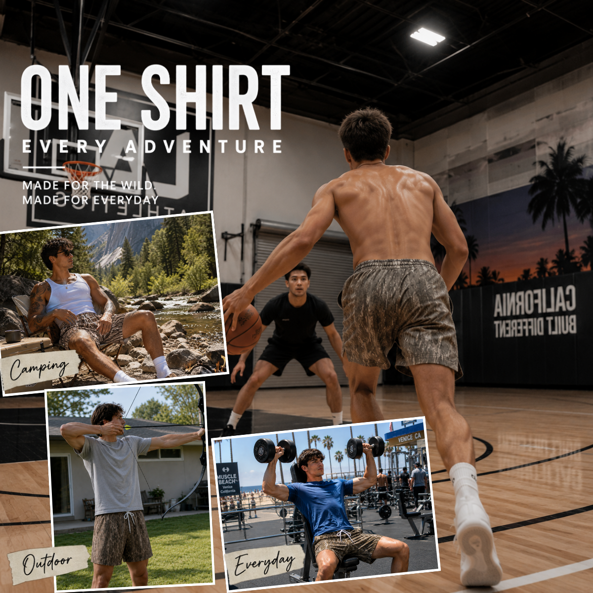 Men’s Duck Hunting Camo Mesh Sports Shorts | Quick-Dry Gym, Running & Basketball | Gift for Him