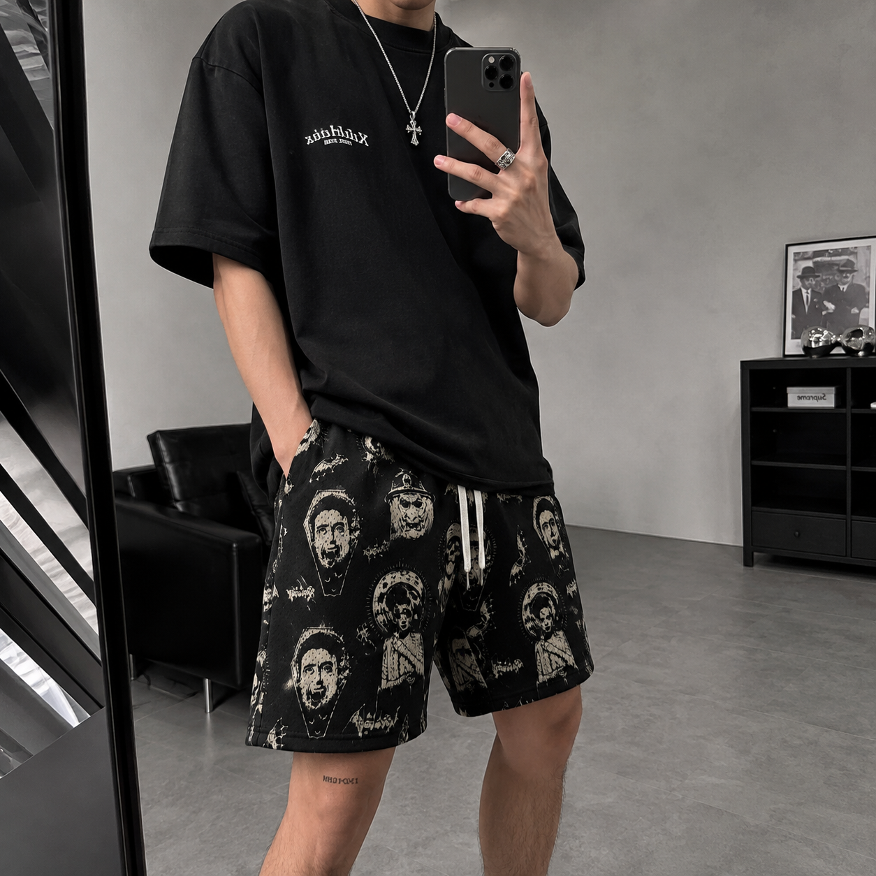 Men’s Halloween Horror Mesh Shorts, Basketball & Streetwear