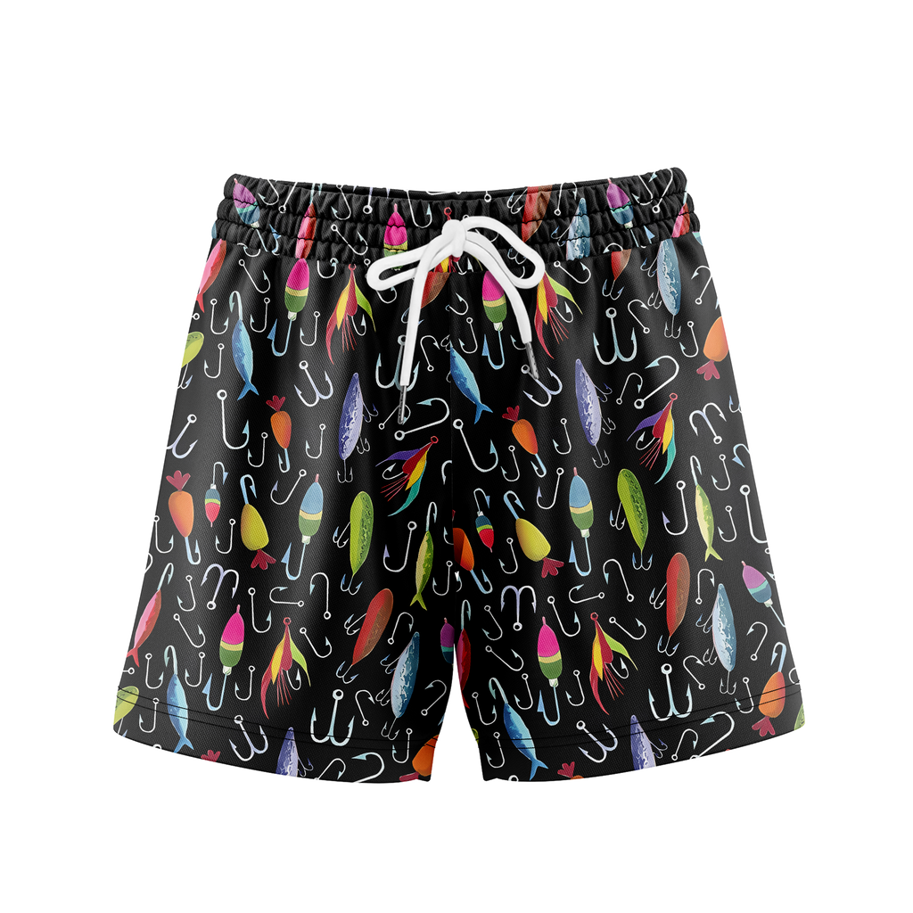 Men’s Lure Fishing Mesh Workout Shorts – Soft, Breathable & Quick-Dry | Gift for Him