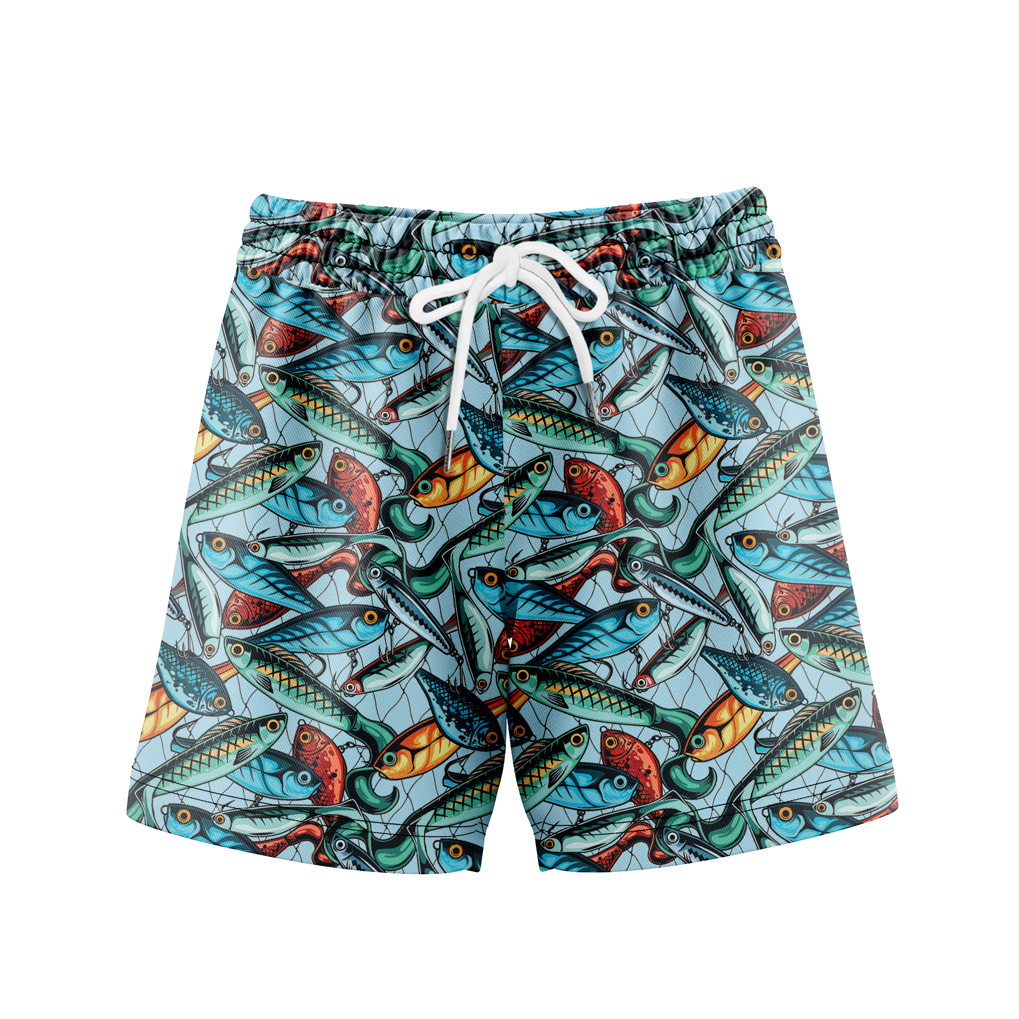Men’s Lure Fishing Mesh Workout Shorts – Soft, Breathable & Quick-Dry | Gift for Him