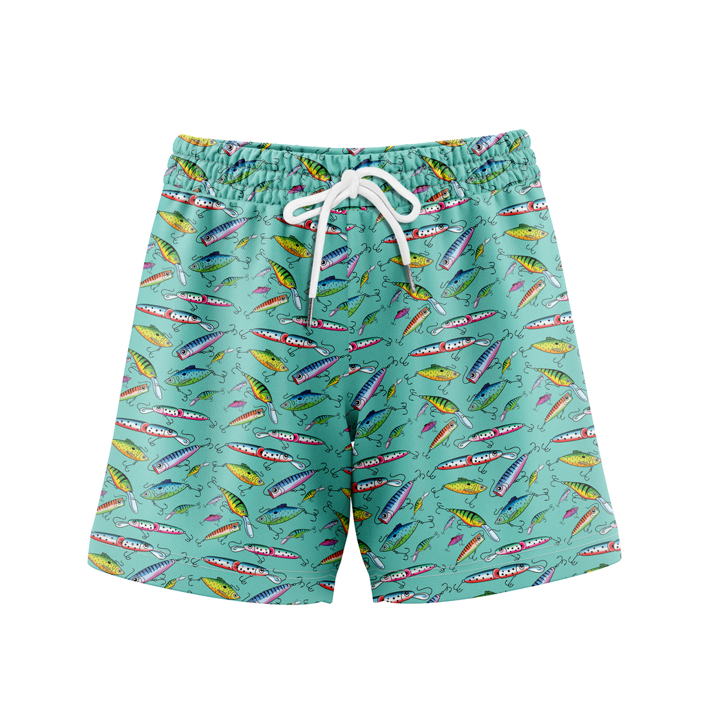 Men’s Lure Fishing Mesh Workout Shorts – Soft, Breathable & Quick-Dry | Gift for Him