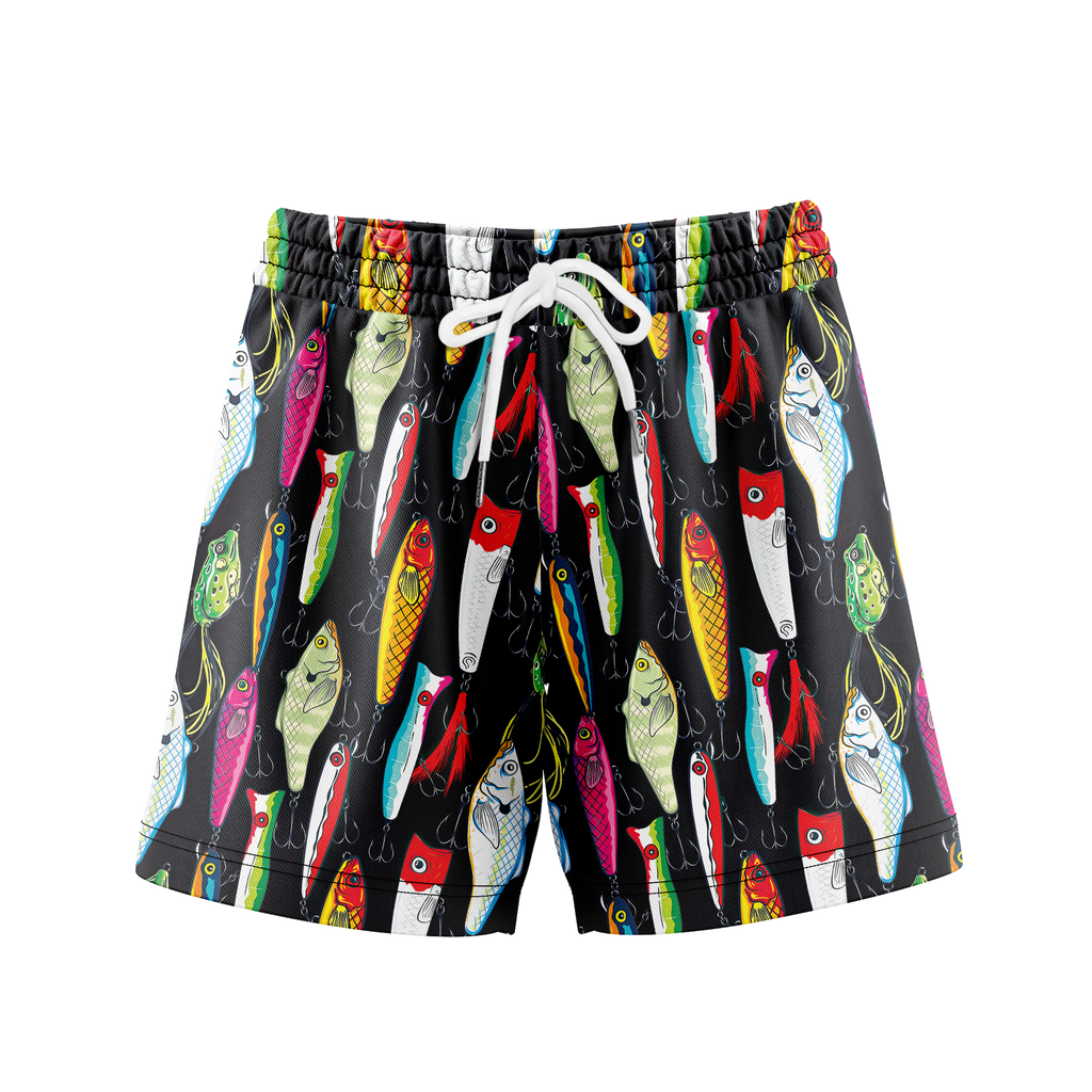 Men’s Lure Fishing Mesh Workout Shorts – Soft, Breathable & Quick-Dry | Gift for Him