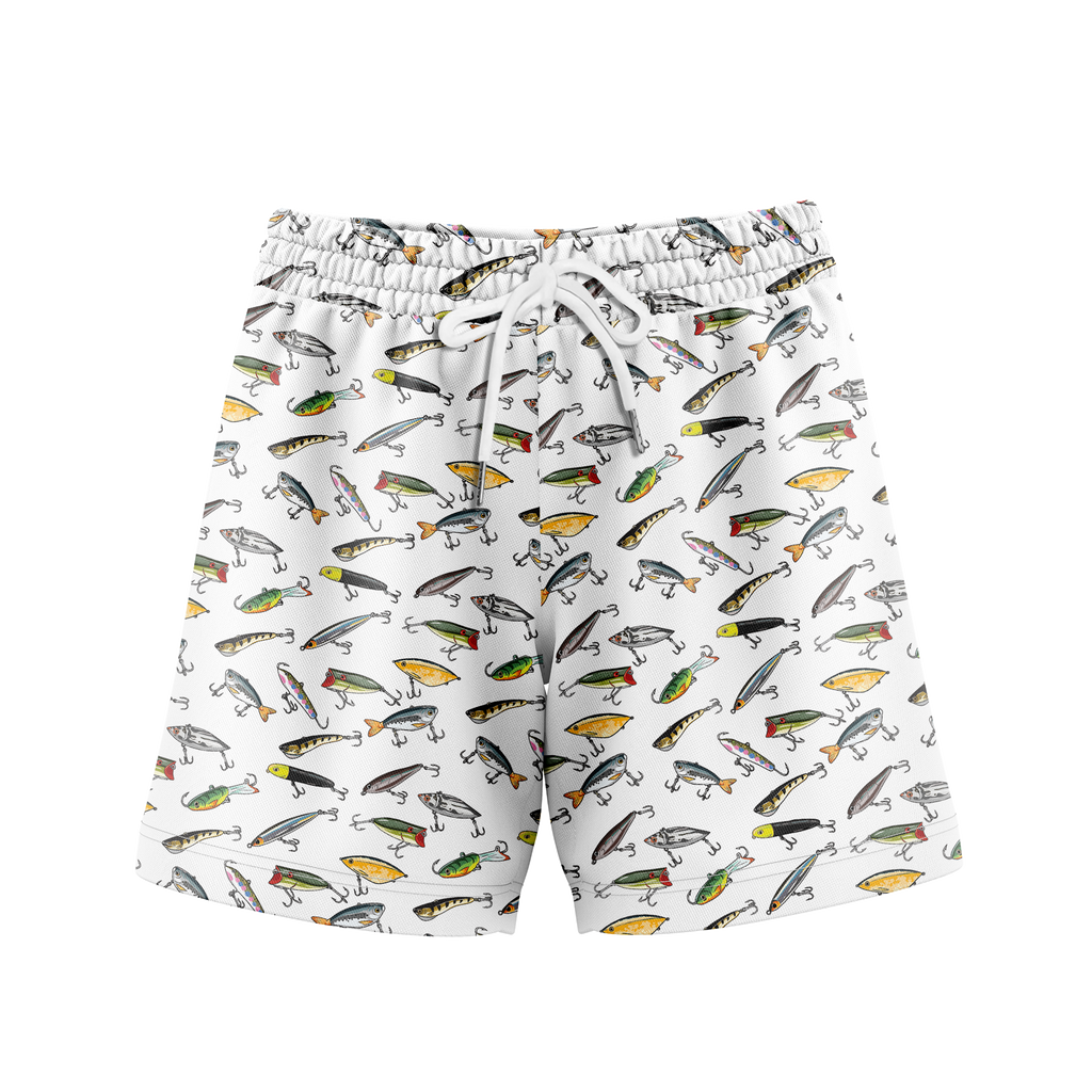 Men’s Lure Fishing Mesh Workout Shorts – Soft, Breathable & Quick-Dry | Gift for Him