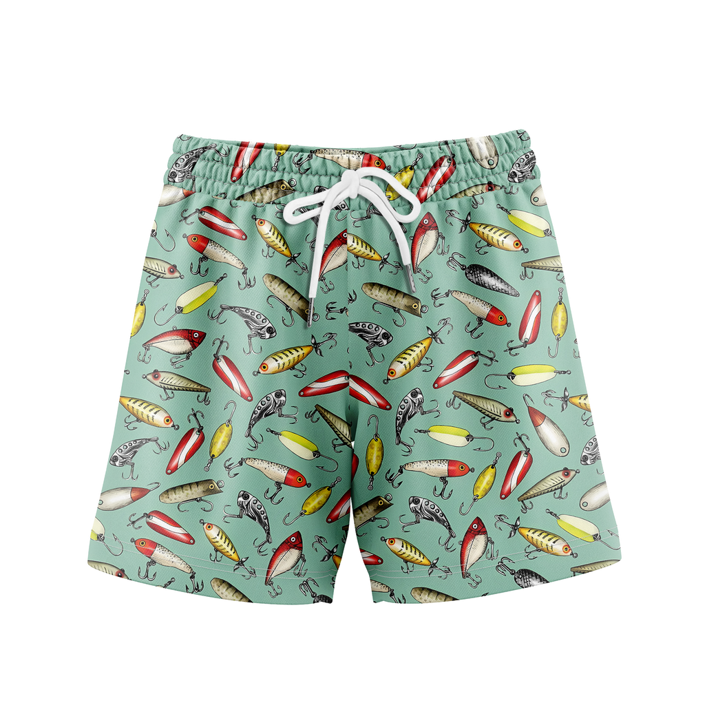 Men’s Lure Fishing Mesh Workout Shorts – Soft, Breathable & Quick-Dry | Gift for Him