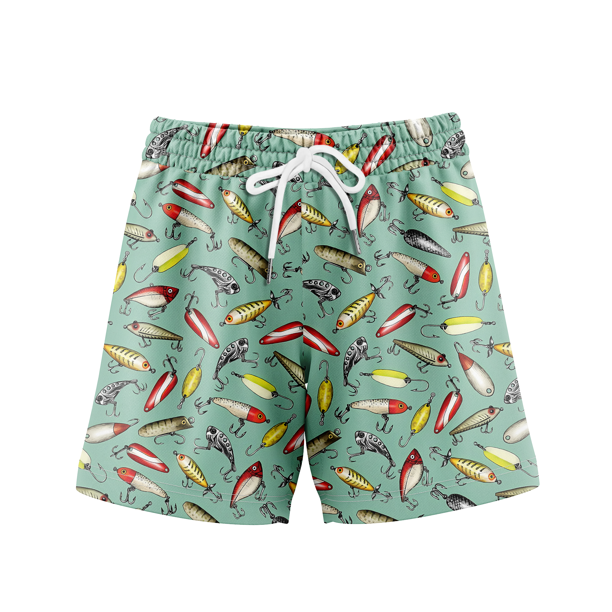 Men’s Lure Fishing Mesh Workout Shorts – Soft, Breathable & Quick-Dry | Gift for Him