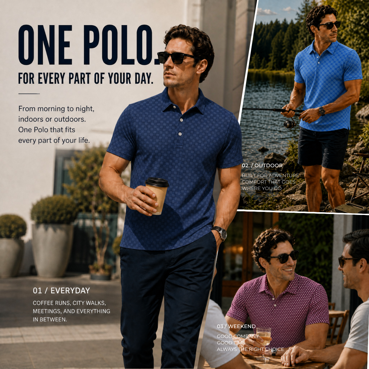 Men’s Golf Polo |  Quick-Dry, Breathable & Soft Performance Polo