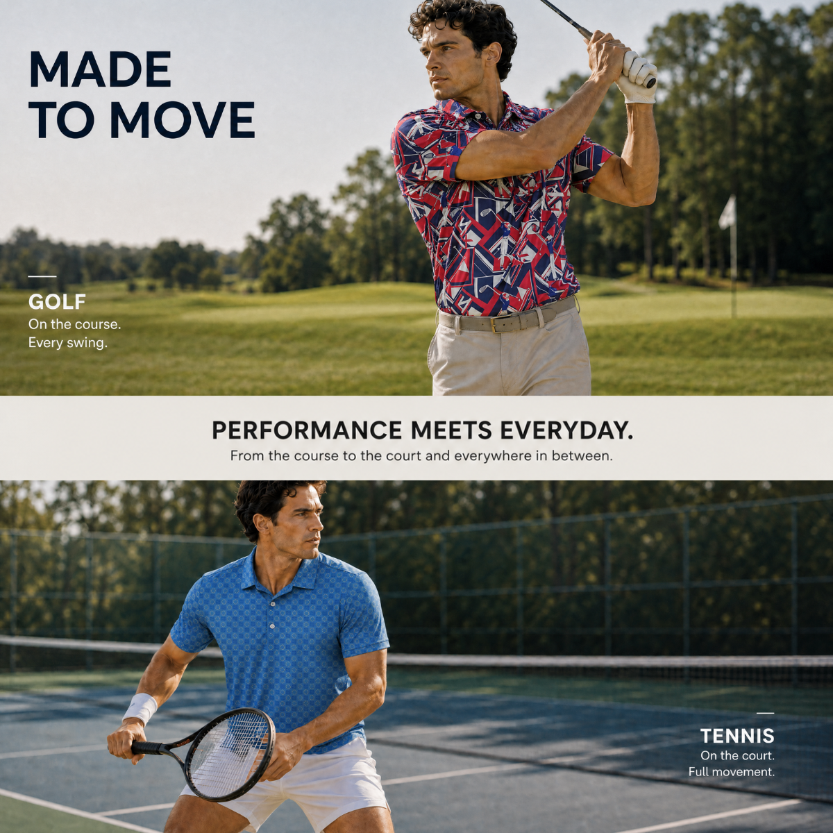 Men’s Golf Polo |  Quick-Dry, Breathable & Soft Performance Polo