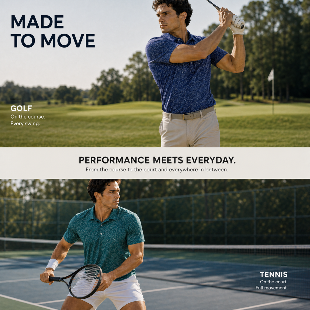 Men’s Golf Polo | Quick-Dry, Breathable & Soft Performance Polo