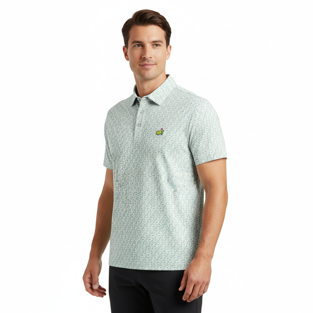 Performance Print Golf Polo Shirt | 4-Way Stretch & Moisture-Wicking