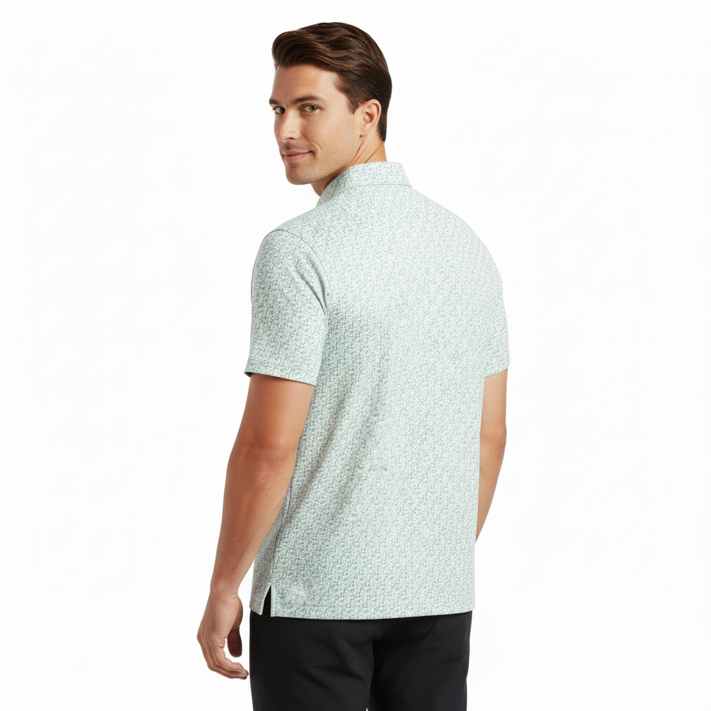 Performance Print Golf Polo Shirt | 4-Way Stretch & Moisture-Wicking