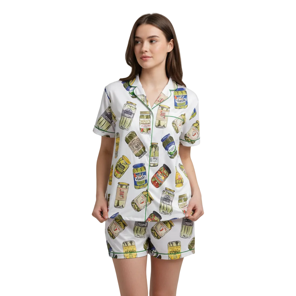 Pajamas Vintage Canned Pickles Women's Set - Sleepwear