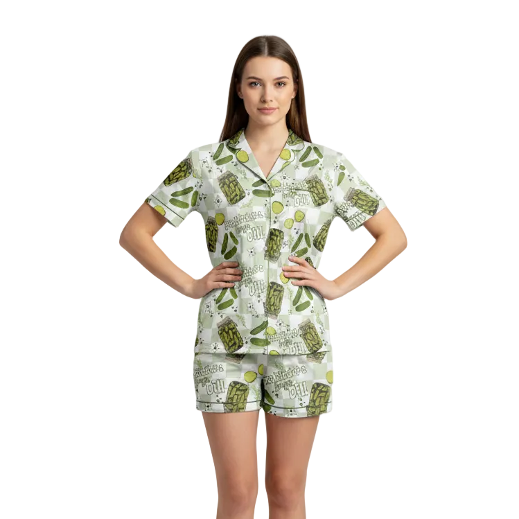 Pajamas Vintage Canned Pickles Women's Set - Sleepwear